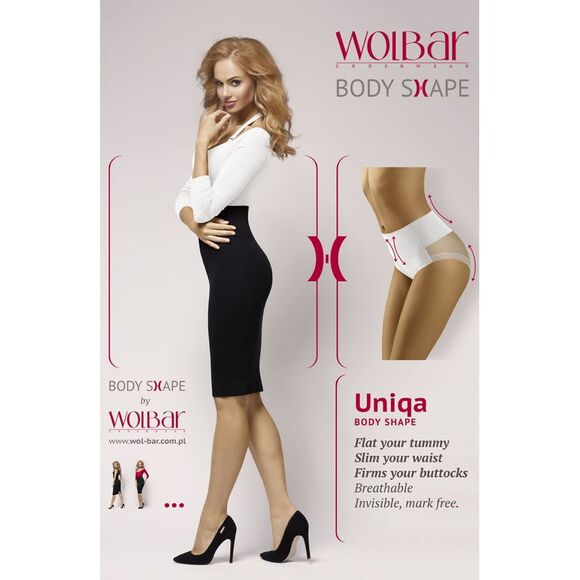 Wolbar UNIQ Beige HighWaist Briefs Women Brown Shapewear